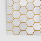 Neutral Geometric Hexagon Pattern Poster Gallery Image 3