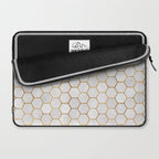 Neutral Geometric Hexagon Pattern Laptop Sleeve Gallery Image 2