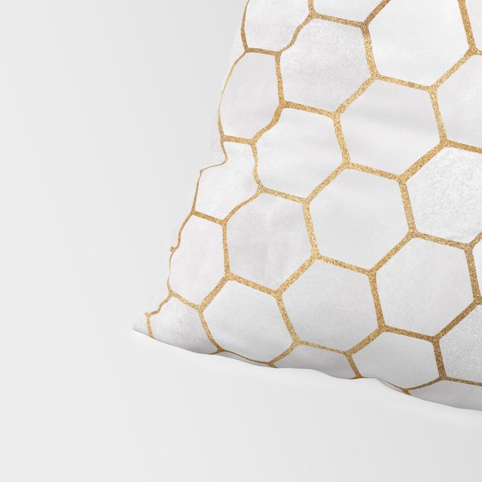 Neutral Geometric Hexagon Pattern Pillow Sham Gallery Image 4