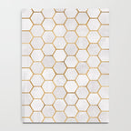 Neutral Geometric Hexagon Pattern Notebook Gallery Image 4