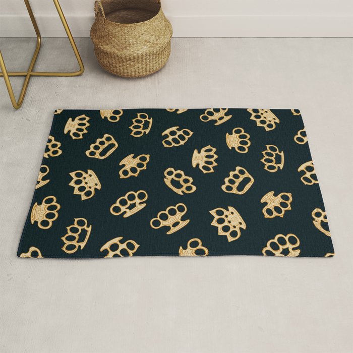 Brass Knuckles With Good Thoughts Rug Gallery Image 1