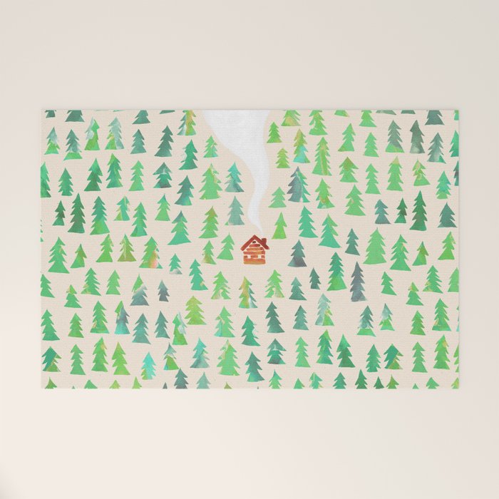 Alone in the woods Welcome Mat Gallery Image 1