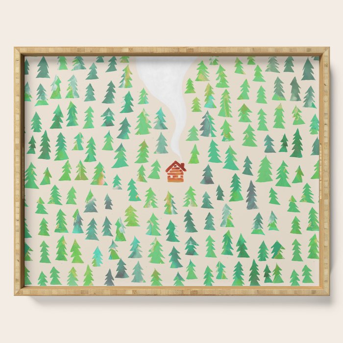 Alone in the woods Serving Tray Gallery Image 1