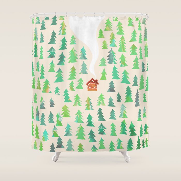 Alone in the woods Shower Curtain Gallery Image 1