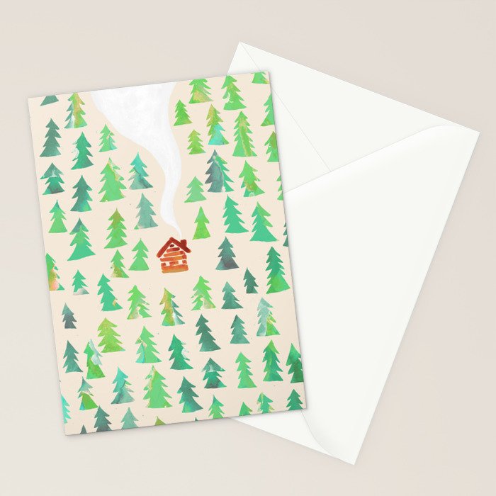 Alone in the woods Stationery Card Gallery Image 2