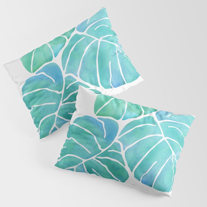 Monstera Tropical Plant Pillow Sham Gallery Image 3