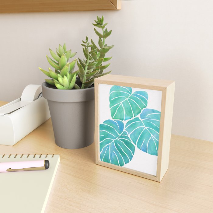 Monstera Tropical Plant Mini Art Print Gallery Image 2