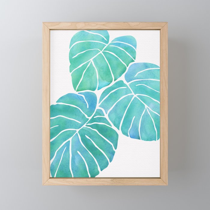 Monstera Tropical Plant Mini Art Print Gallery Image 1