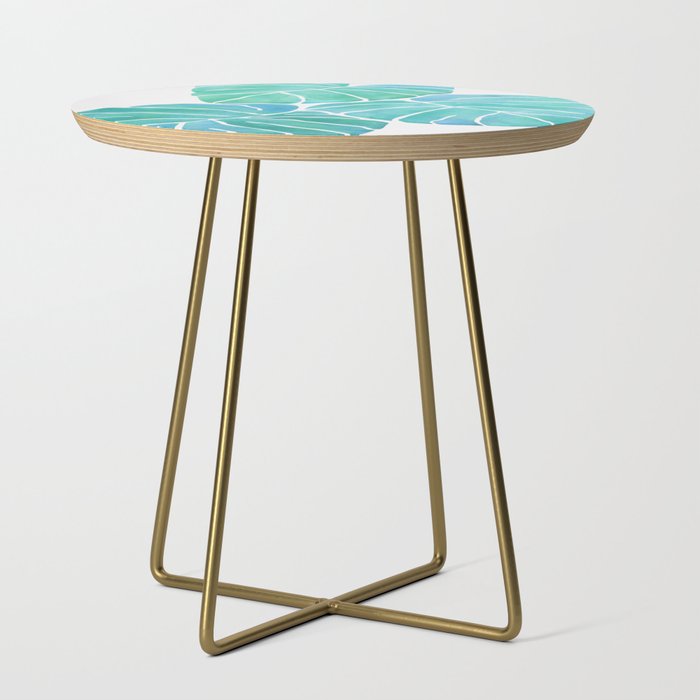 Monstera Tropical Plant Side Table Gallery Image 1