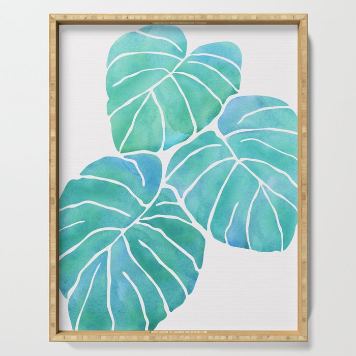 Monstera Tropical Plant Serving Tray Gallery Image 1