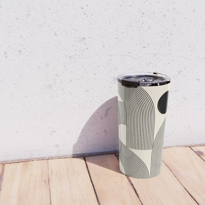 Abstraction_SUNLIGHT_SUNSHINE_LINE_POP_ART_Minimalism_001A Travel Mug Gallery Image 4
