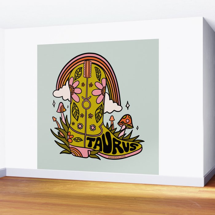 Taurus Cowboy Boots Wall Mural Gallery Image 2