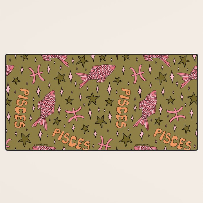 Pisces Print Desk Mat Gallery Image 3