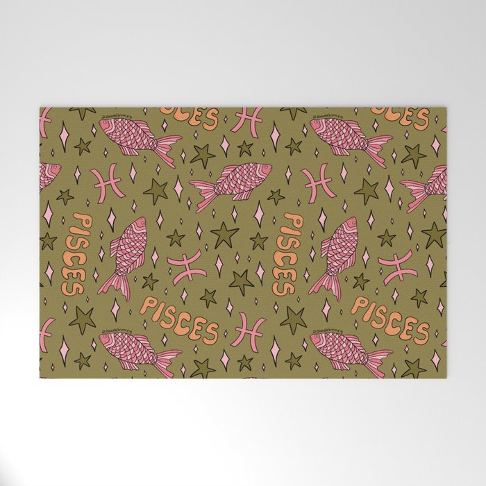 Pisces Print Welcome Mat Gallery Image 1