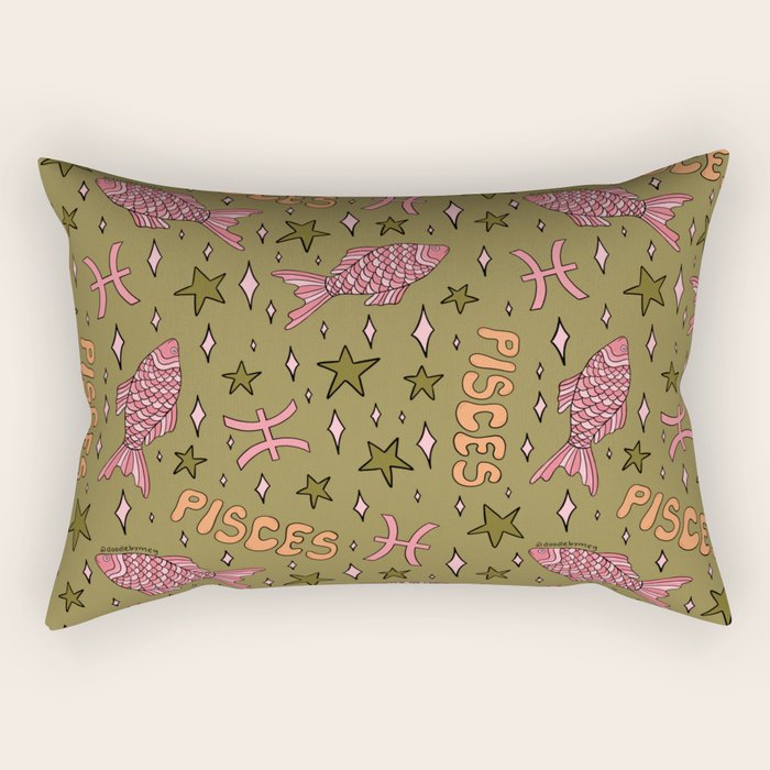 Pisces Print Rectangular Pillow Gallery Image 1