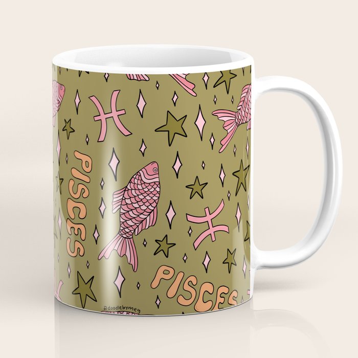 Pisces Print Coffee Mug Gallery Image 1