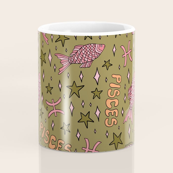 Pisces Print Coffee Mug Gallery Image 4