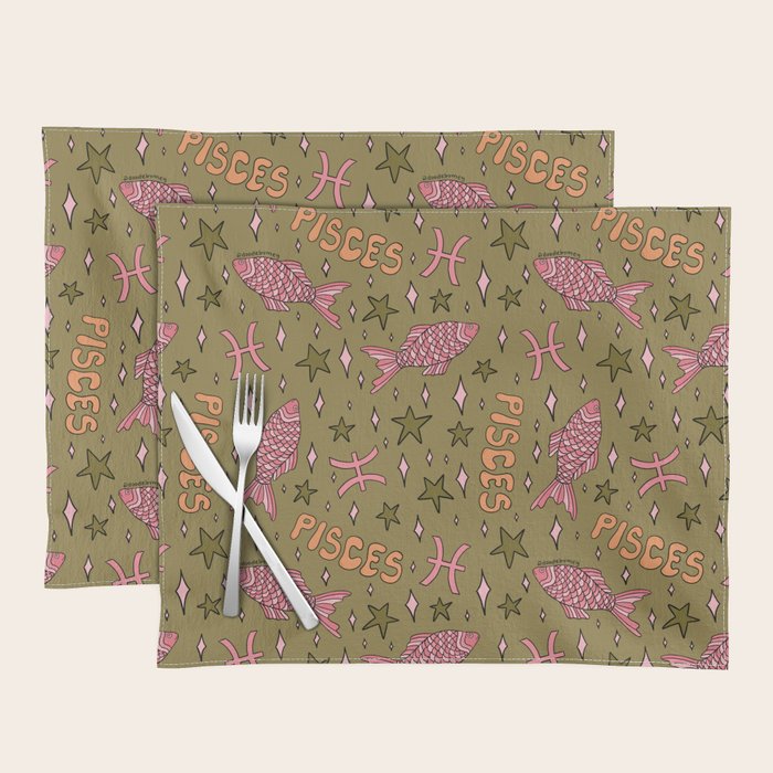 Pisces Print Placemat Gallery Image 1