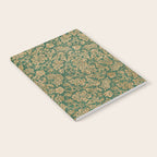 Antique Gold and Green Brocade Pattern Notebook Gallery Image 2