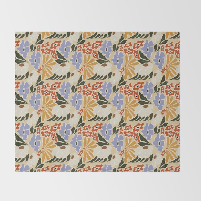 Mid-Century pattern I Throw Blanket Gallery Image 2