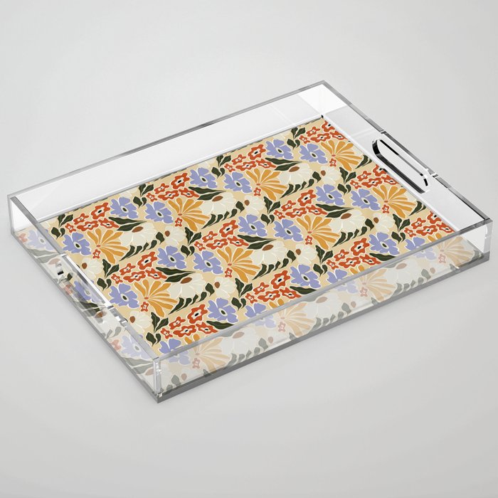 Mid-Century pattern I Acrylic Tray Gallery Image 1