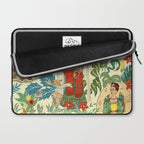 Frida's CoyoacÃ¡n Mexican Garden of Casa Azul Lush Tropical  floral painting Laptop Sleeve Gallery Image 2