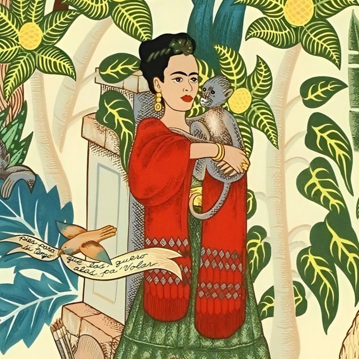 Frida's CoyoacÃ¡n Mexican Garden of Casa Azul Lush Tropical  floral painting Coffee Mug Gallery Image 2