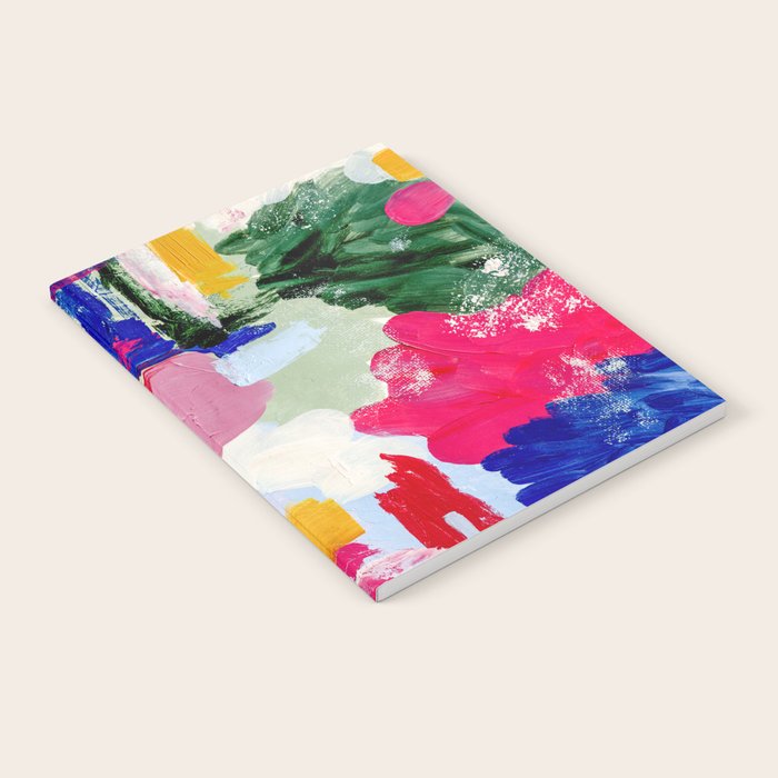 CANVAS: Viva Magenta 01 | Abstract Brushstrokes Notebook Gallery Image 1