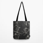 Minimal Skiers Line Art 1 Tote Bag Gallery Image 2