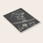 Minimal Skiers Line Art 1 Notebook Gallery Image 3