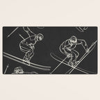 Minimal Skiers Line Art 1 Desk Mat Gallery Image 3