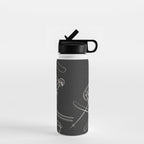 Minimal Skiers Line Art 1 Water Bottle Gallery Image 1
