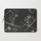 Minimal Skiers Line Art 1 Laptop Sleeve Gallery Image 1
