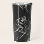 Minimal Skiers Line Art 1 Travel Mug Gallery Image 2