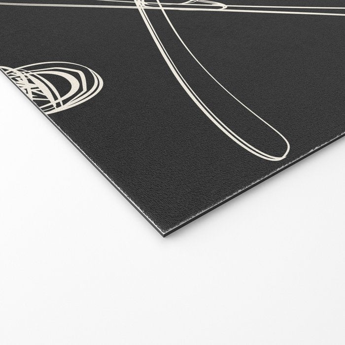 Minimal Skiers Line Art 1 Welcome Mat Gallery Image 2