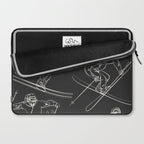 Minimal Skiers Line Art 1 Laptop Sleeve Gallery Image 2