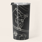 Minimal Skiers Line Art 1 Travel Mug Gallery Image 3
