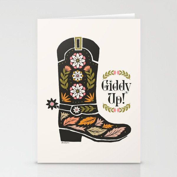 Giddy Up - Cowgirl Boot Stationery Card Gallery Image 2
