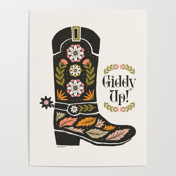 Giddy Up - Cowgirl Boot Poster Gallery Image 4