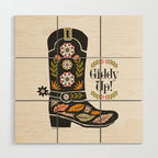 Giddy Up - Cowgirl Boot Wood Wall Art Gallery Image 1