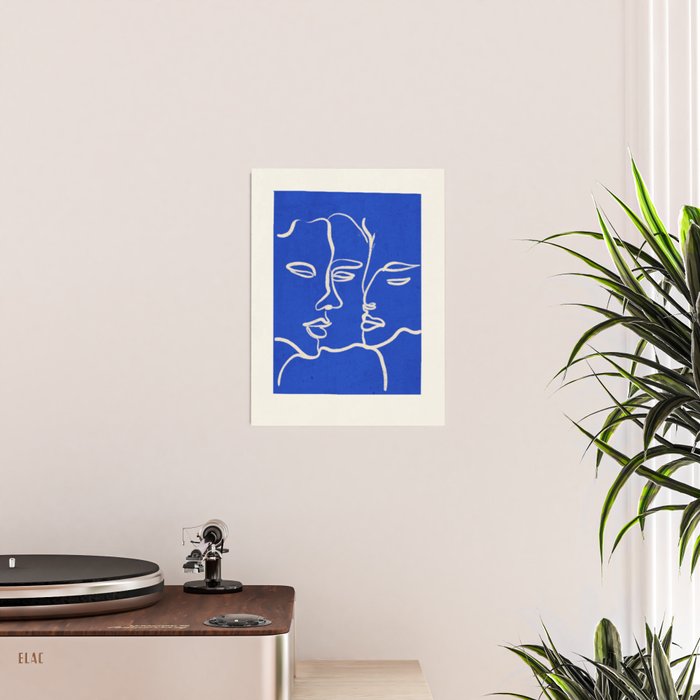 Minimal Abstract Art Three Faces 2 Poster Gallery Image 2