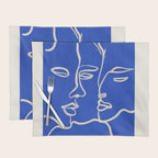 Minimal Abstract Art Three Faces 2 Placemat Gallery Image 1