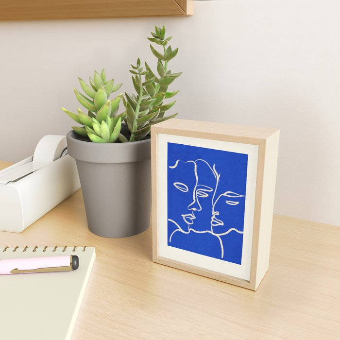 Minimal Abstract Art Three Faces 2 Mini Art Print Gallery Image 2
