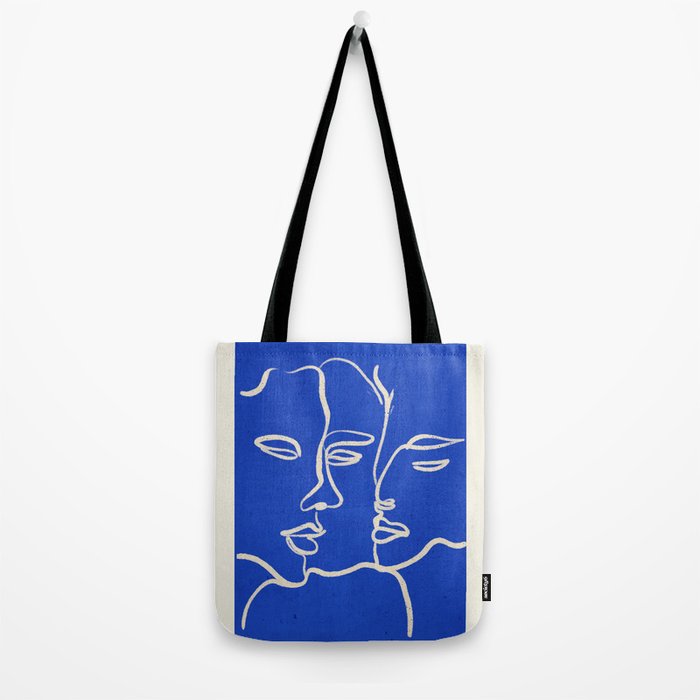 Minimal Abstract Art Three Faces 2 Tote Bag Gallery Image 2