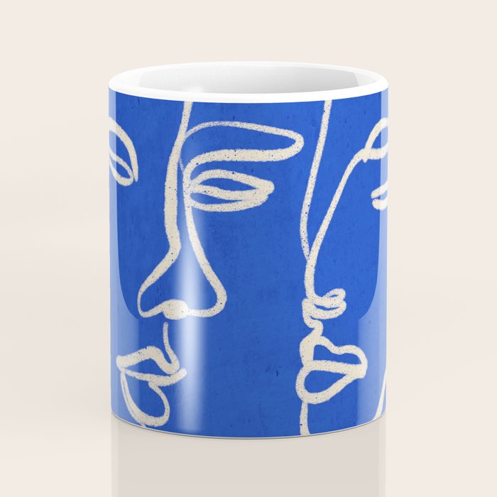 Minimal Abstract Art Three Faces 2 Coffee Mug Gallery Image 4