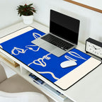 Minimal Abstract Art Three Faces 2 Desk Mat Gallery Image 2