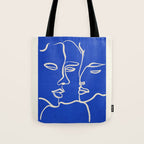 Minimal Abstract Art Three Faces 2 Tote Bag Gallery Image 1