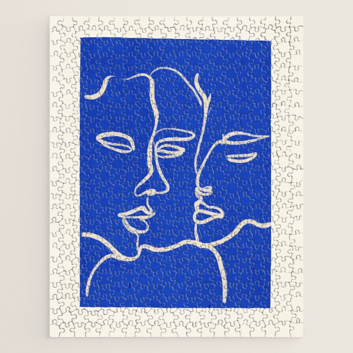 Minimal Abstract Art Three Faces 2 Jigsaw Puzzle Gallery Image 1