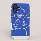 Minimal Abstract Art Three Faces 2 iPhone Case Gallery Image 1