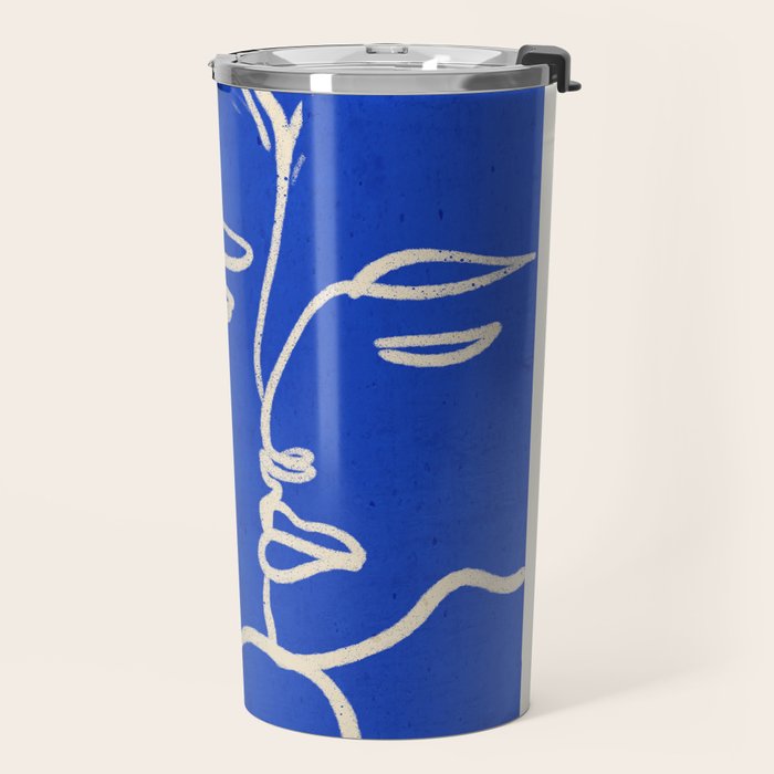 Minimal Abstract Art Three Faces 2 Travel Mug Gallery Image 2